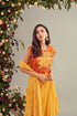 Yellow Georgette Drape Dress